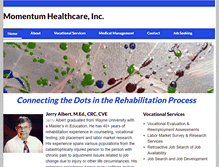 Tablet Screenshot of momentumhc.com